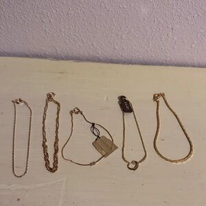 🆕 5 Elegant Gold tone Women's bracelet Set